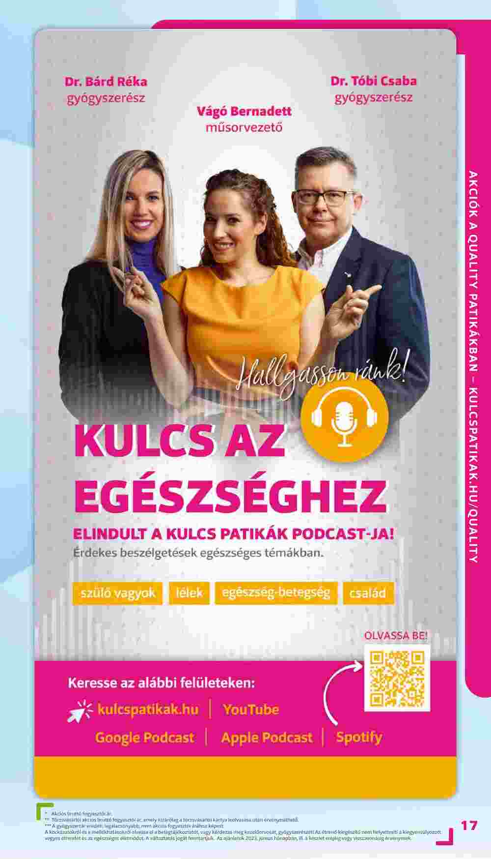 Kulcs Patika akciós újság 2023.06.01-től - 17. oldal.