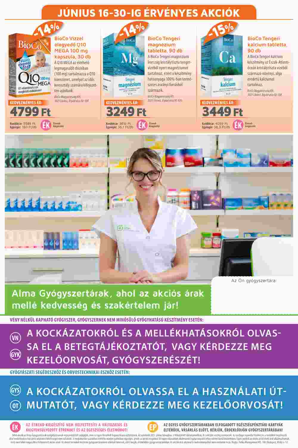 Alma Gyógyszertárak akciós újság 2023.06.01-től - 20. oldal.
