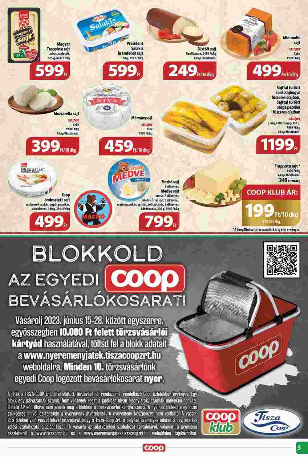 Coop akciós újság 2023.06.15-től - 5. oldal.