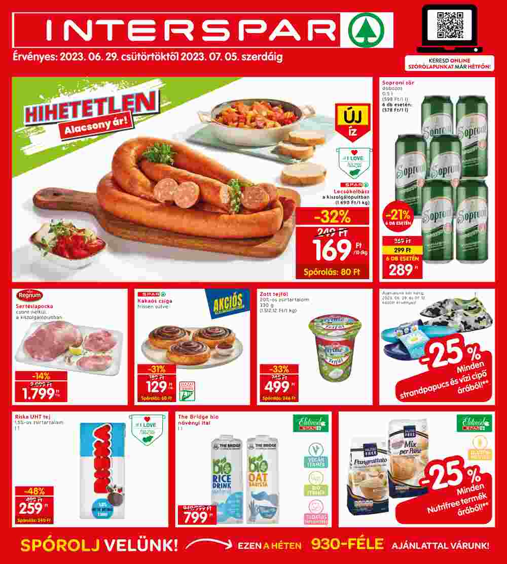 Interspar akciós újság 2023.06.29-től - 1. oldal.