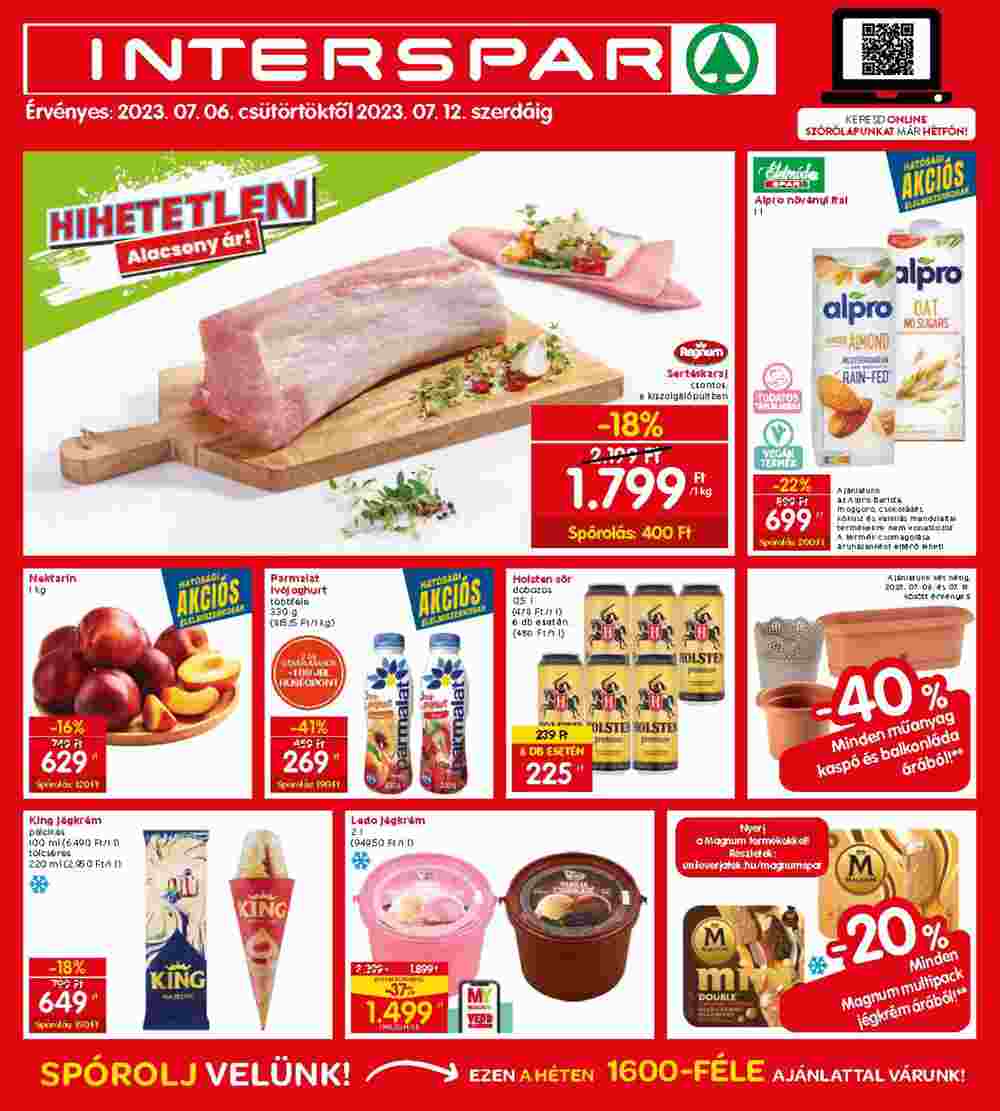 Interspar akciós újság 2023.07.06-tól - 1. oldal.