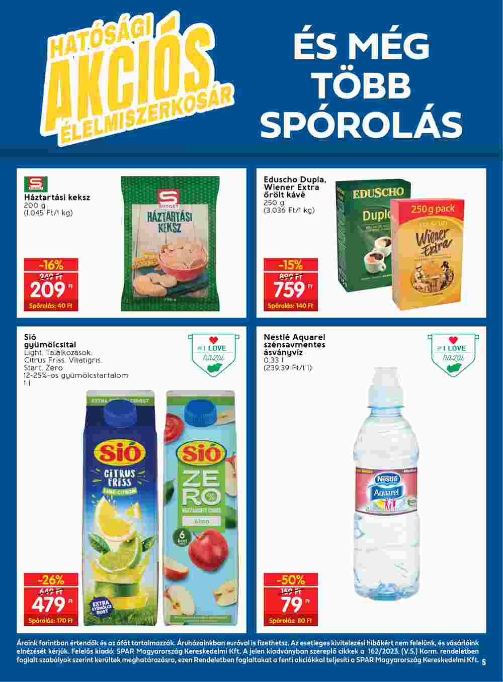 Spar akciós újság 2023.07.27-től - 5. oldal.