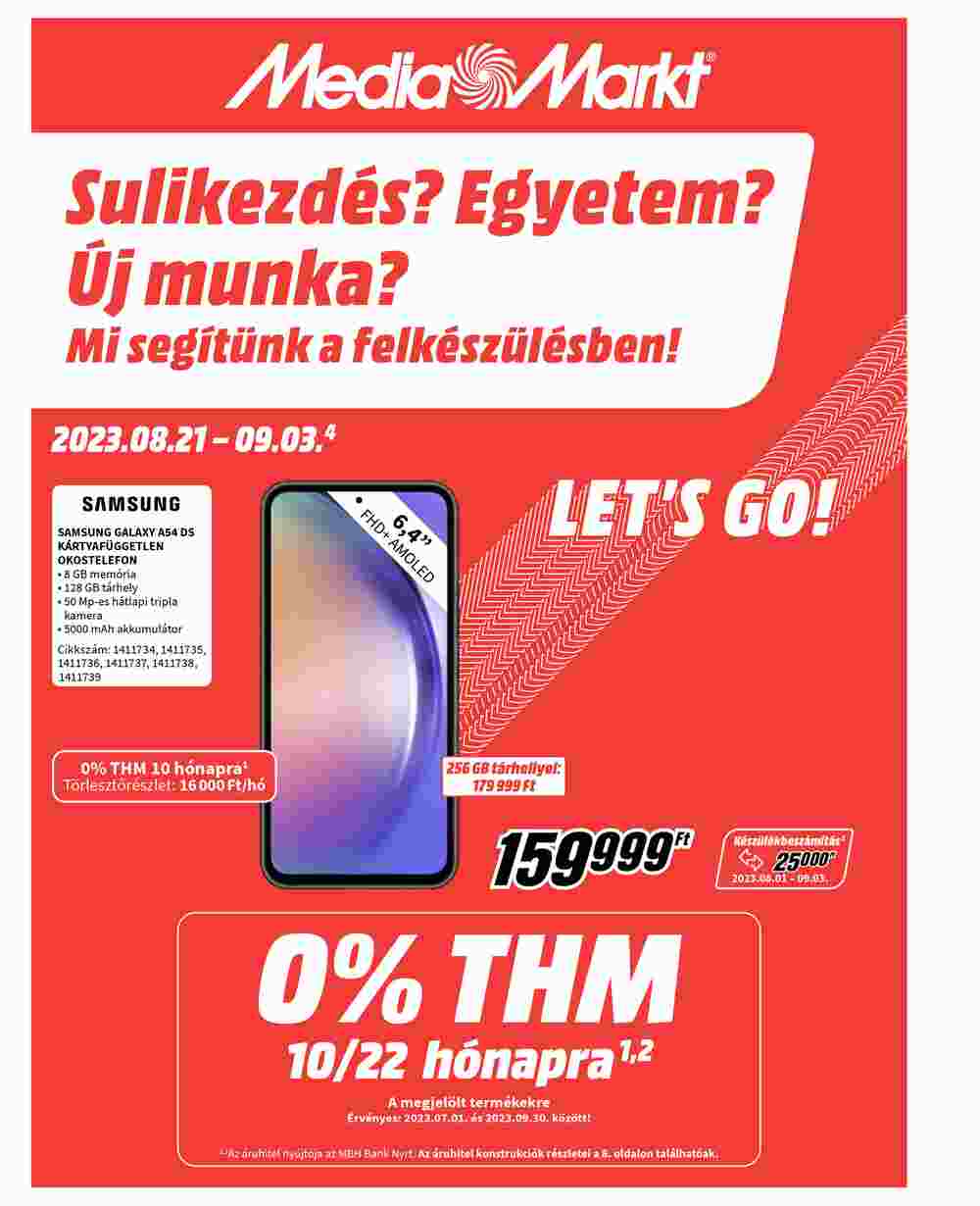 Media Markt akciós újság 2023.08.21-től - 1. oldal.