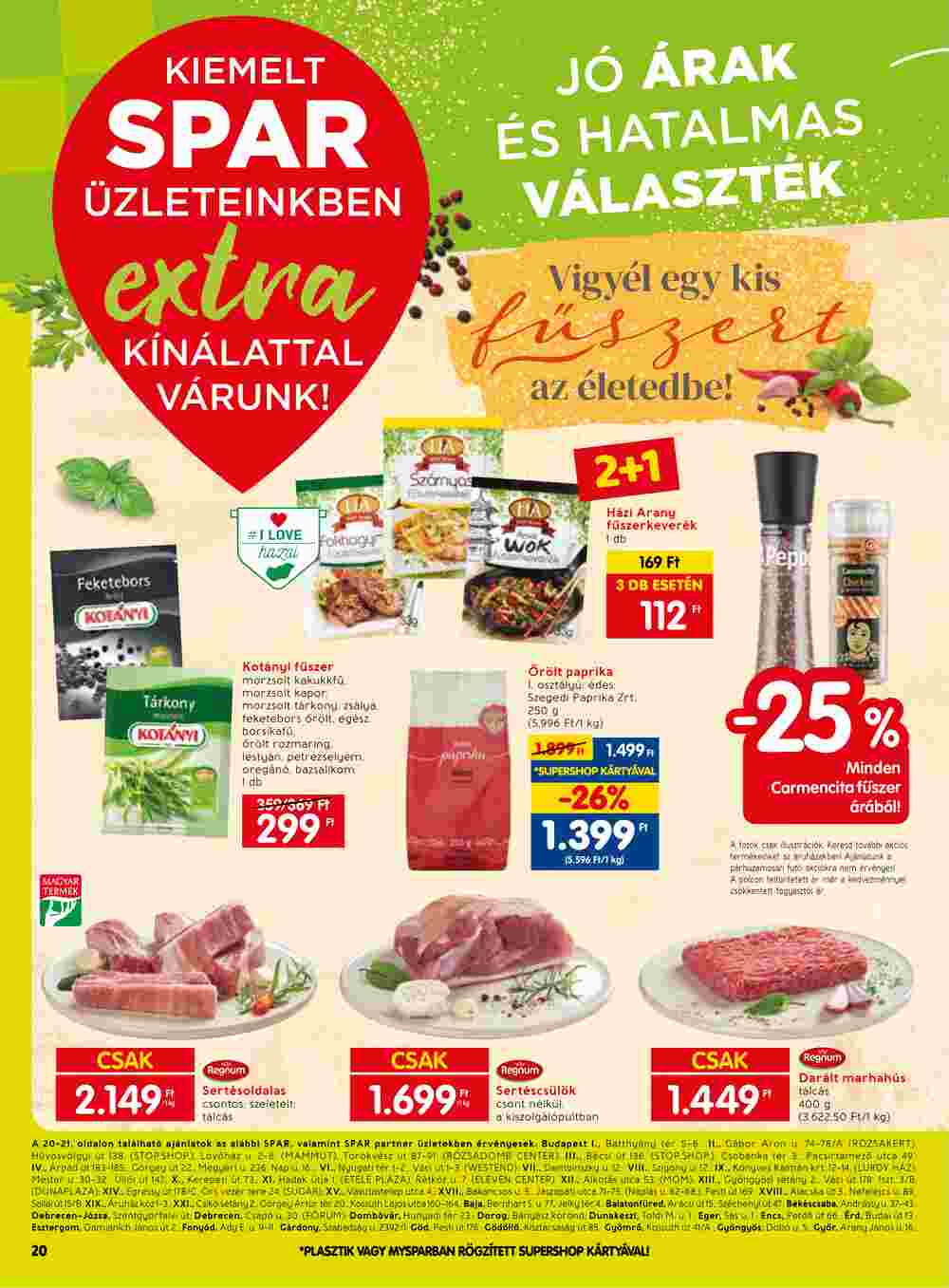 Spar Extra akciós újság 2023.08.31-től - 1. oldal.