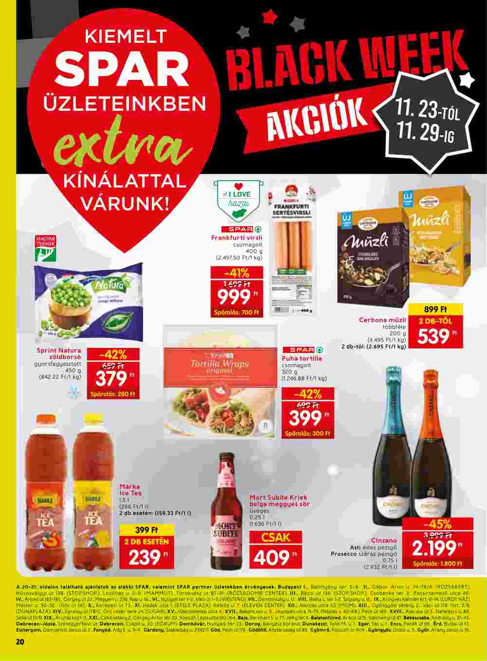 Spar Extra akciós újság 2023.11.23-tól - 1. oldal.