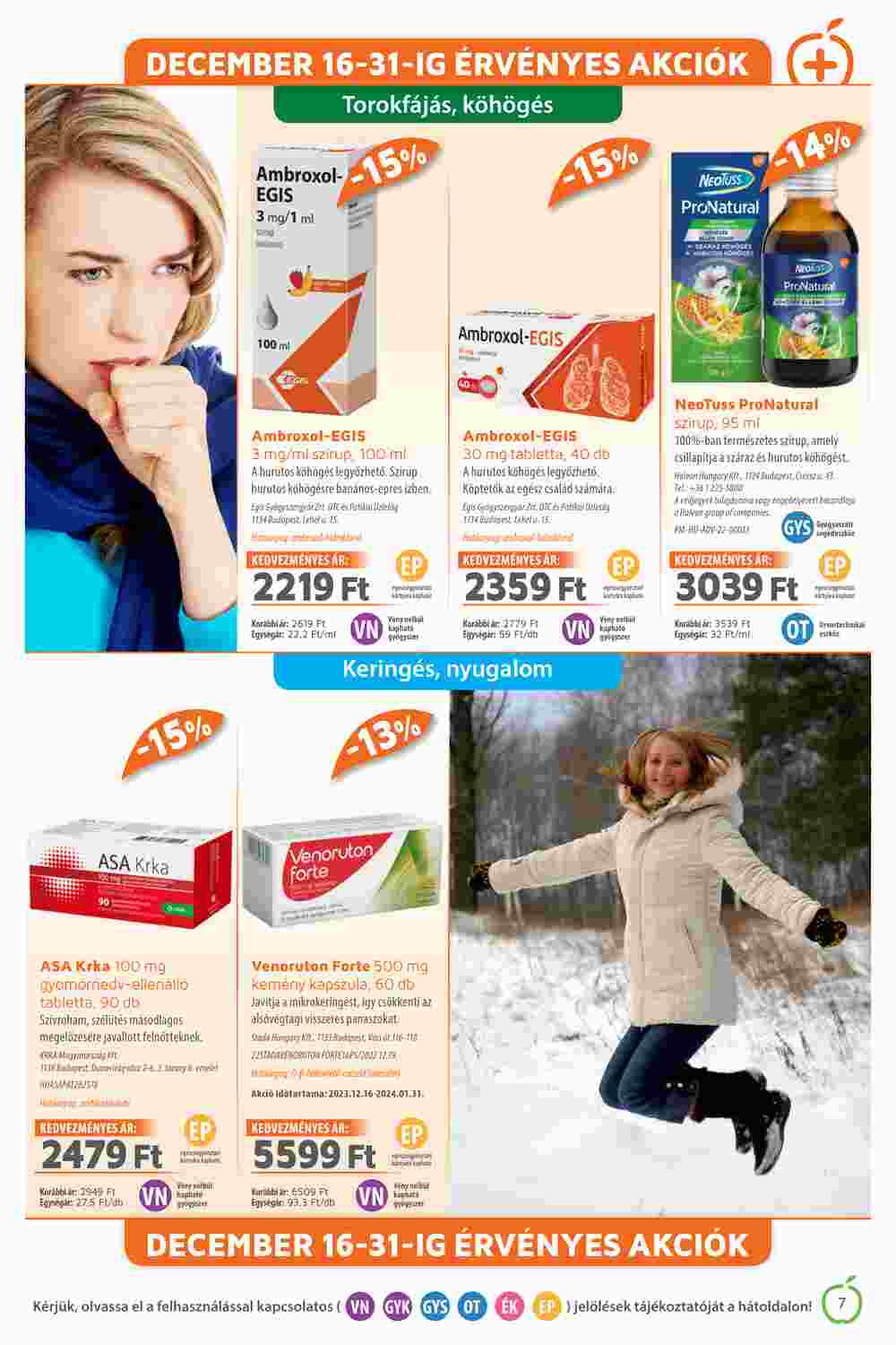 Alma Gyógyszertárak akciós újság 2023.12.01-től - 7. oldal.