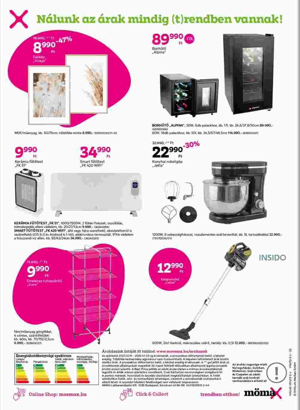 Mömax akciós újság 2023.12.14-től - 32. oldal.