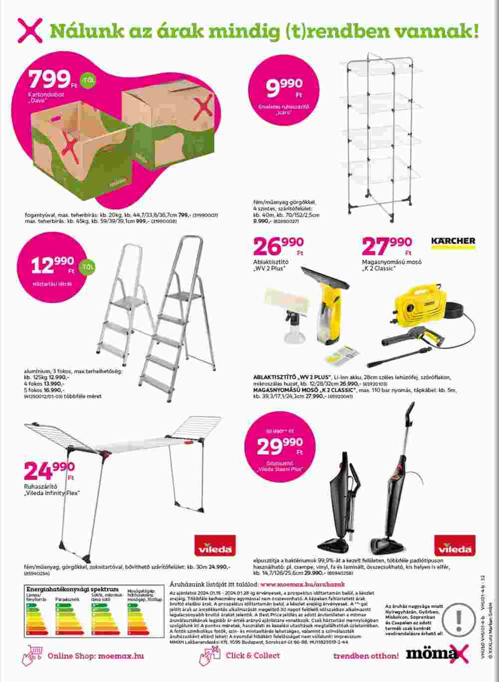 Mömax akciós újság 2024.01.15-től - 32. oldal.