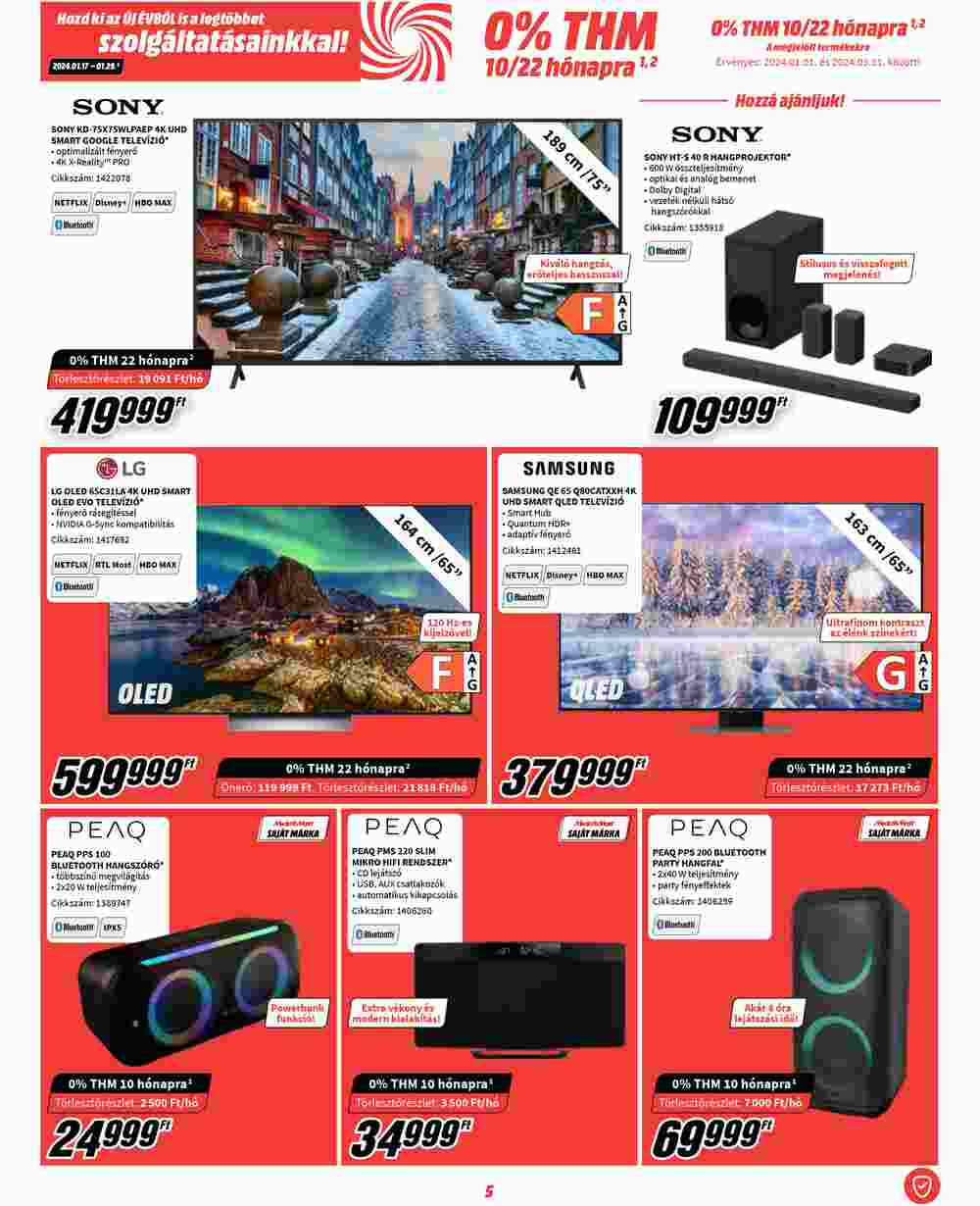 Media Markt akciós újság 2024.01.17-től - 5. oldal.