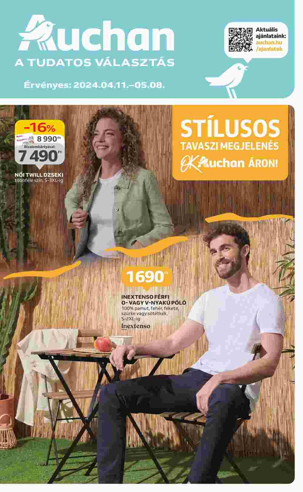 Auchan akciós újság 2024.04.11-től - 1. oldal.