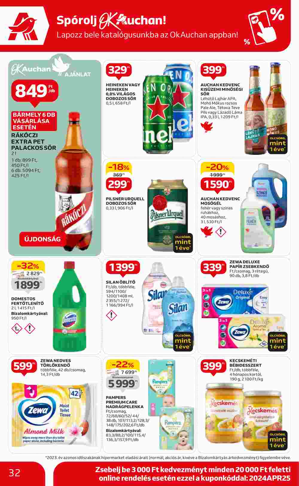 Auchan akciós újság 2024.04.25-től - 32. oldal.