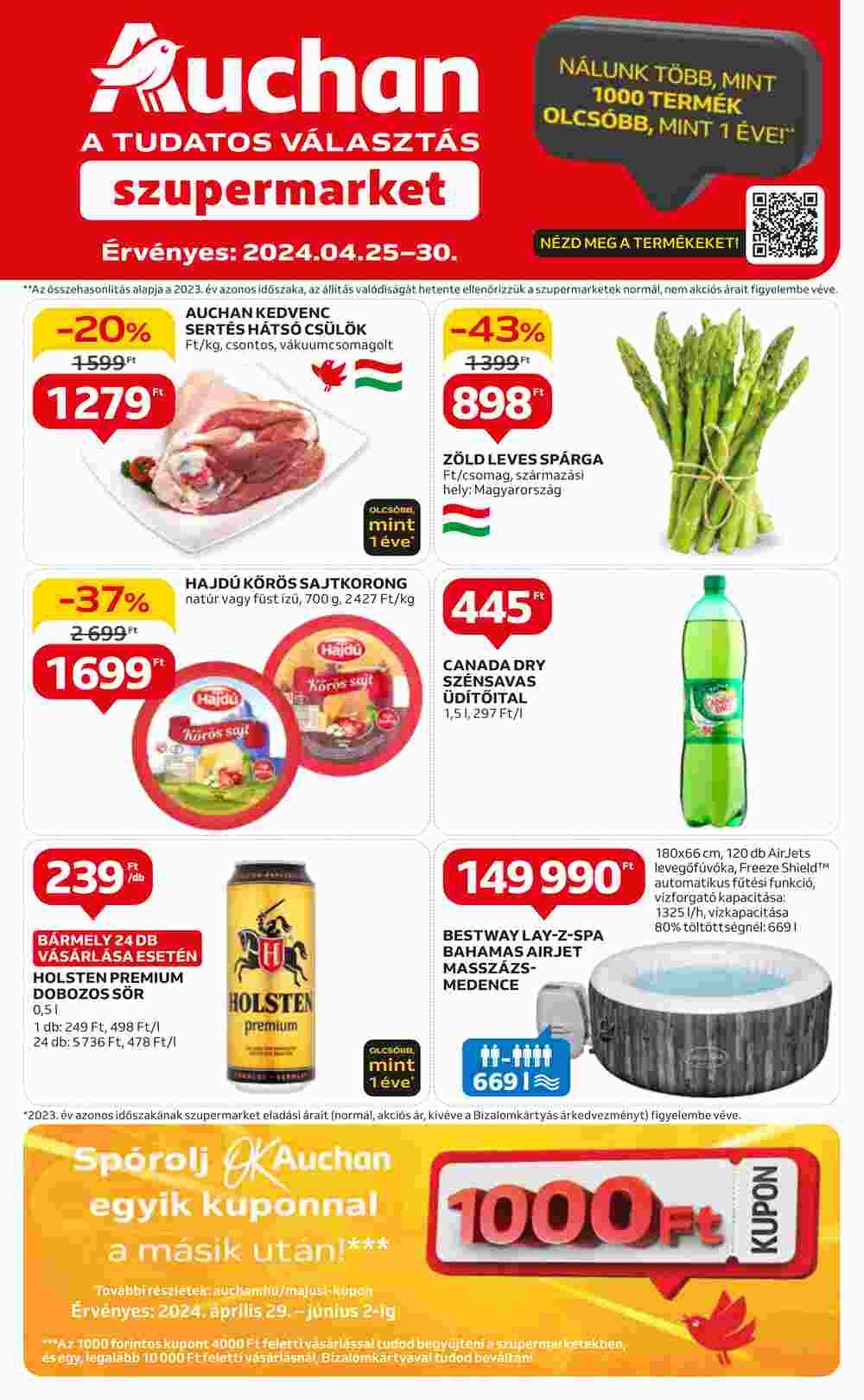 Auchan akciós újság 2024.04.25-től - 1. oldal.