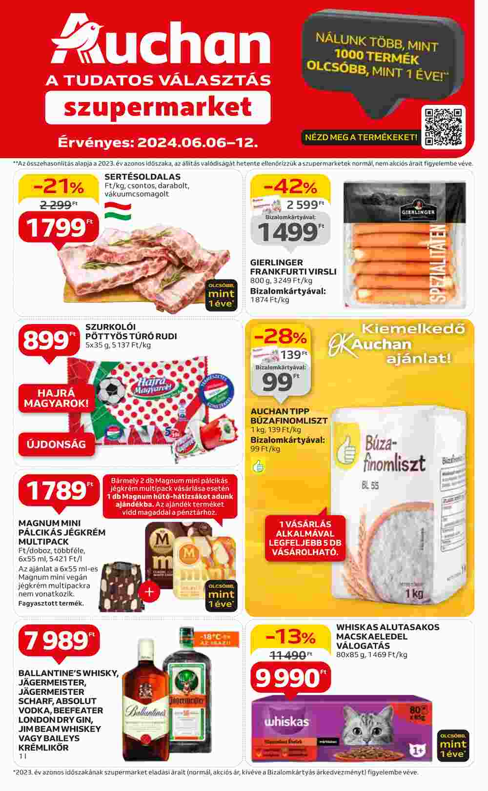 Auchan akciós újság 2024.06.06-tól - 1. oldal.