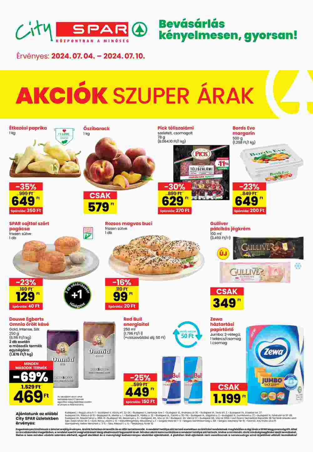 Spar akciós újság 2024.07.04-től - 1. oldal.