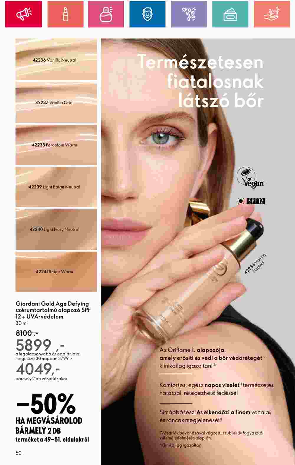 Oriflame akciós újság 2024.07.09-től - 50. oldal.