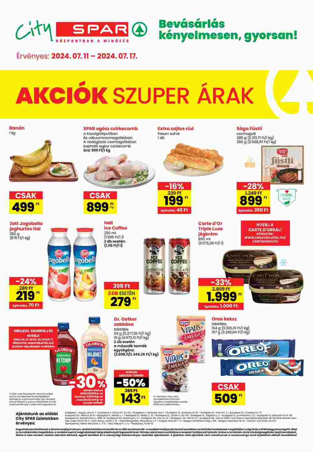 Spar akciós újság 2024.07.11-től - 1. oldal.