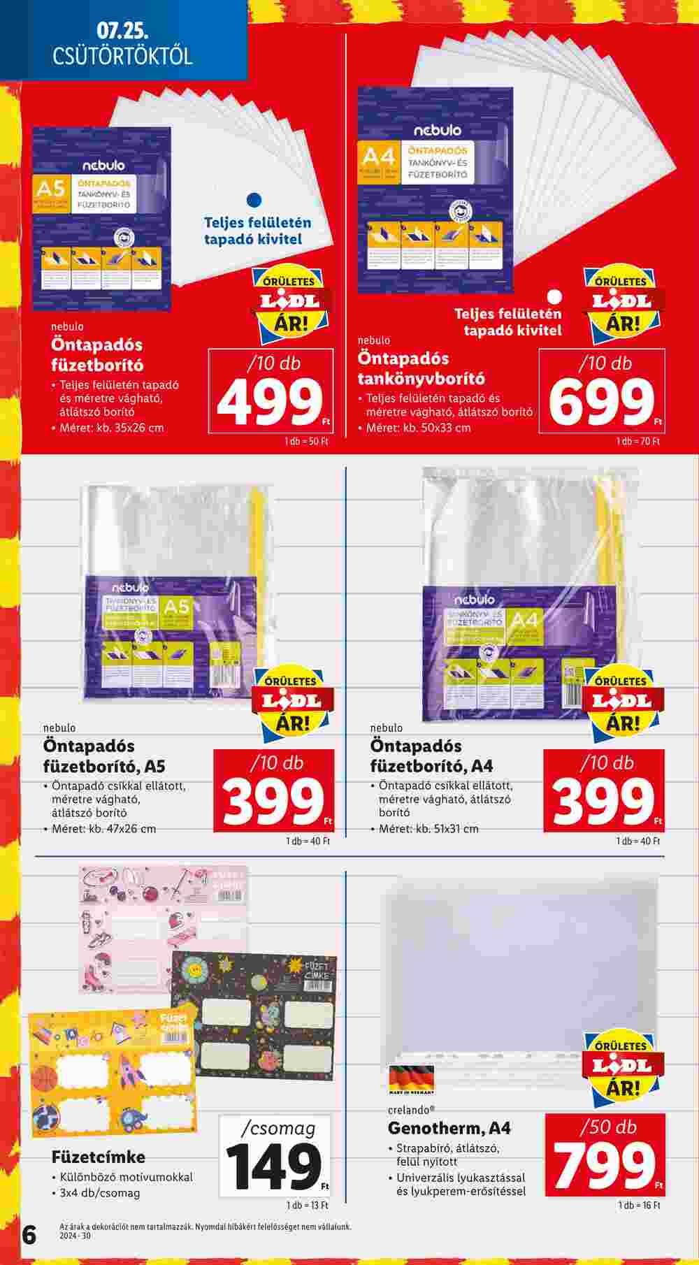 Lidl akciós újság 2024.07.25-től - 6. oldal.