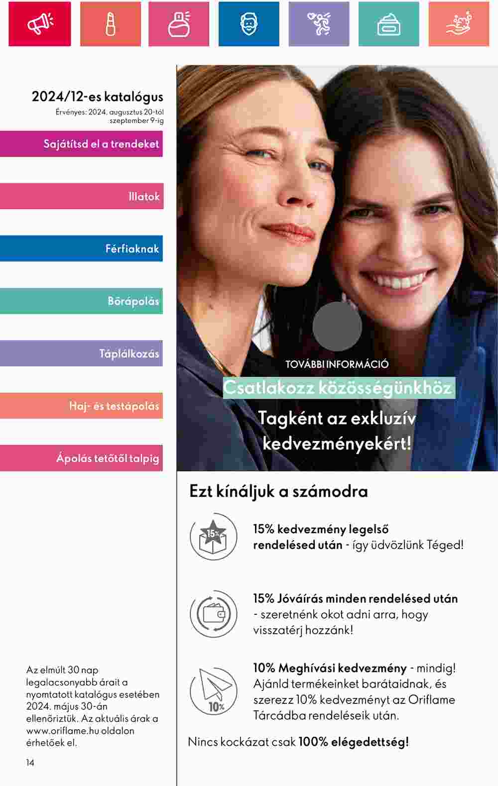 Oriflame akciós újság 2024.08.20-tól - 14. oldal.