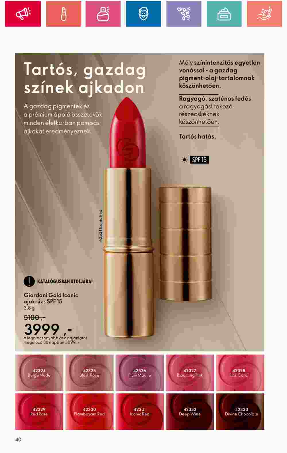 Oriflame akciós újság 2024.08.20-tól - 40. oldal.