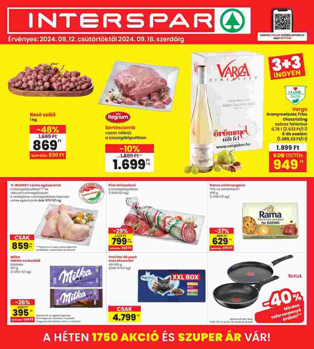 Interspar akciós újság 2024.09.12-től - 1. oldal.