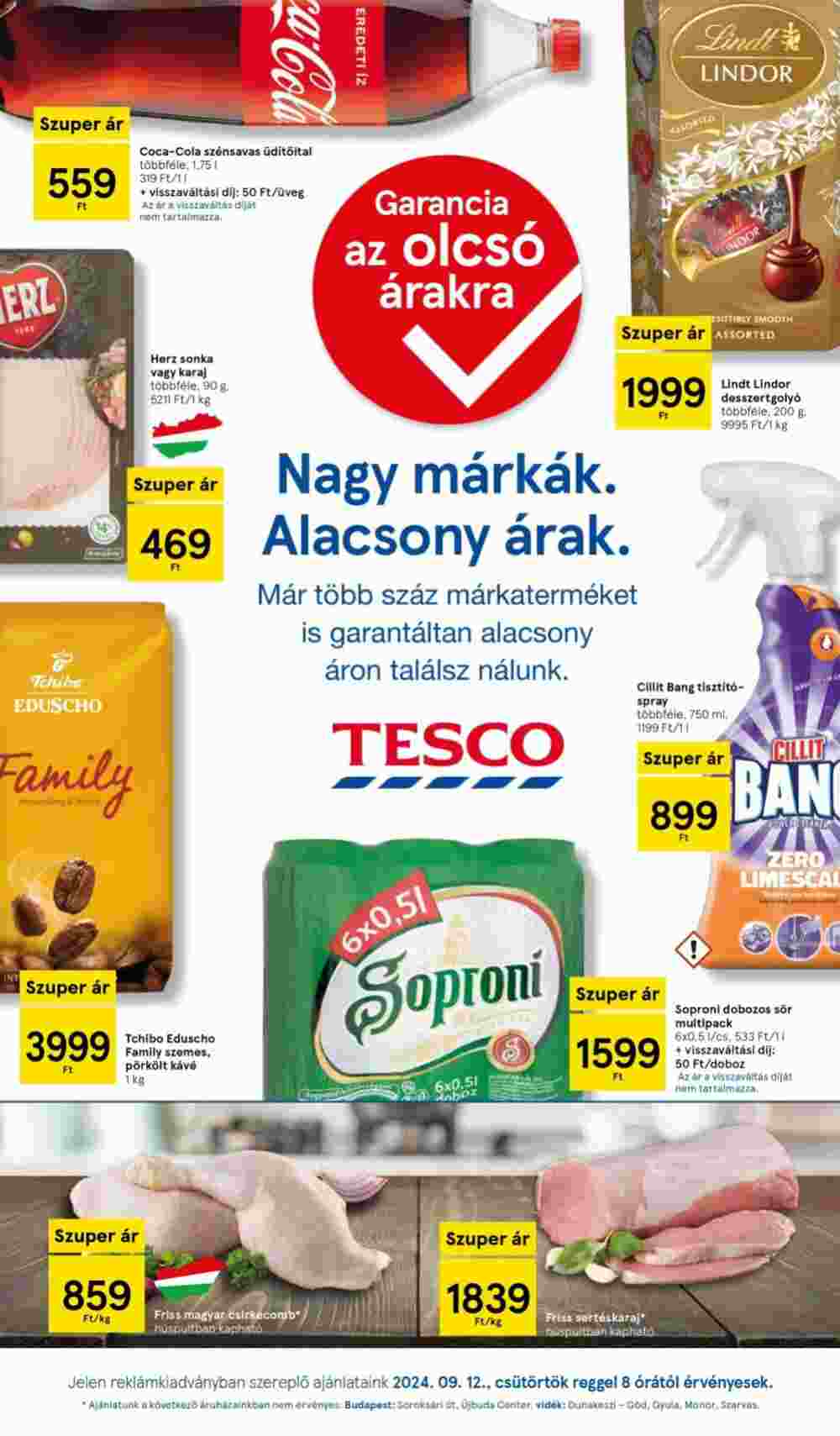 Tesco akciós újság 2024.09.12-től - 1. oldal.