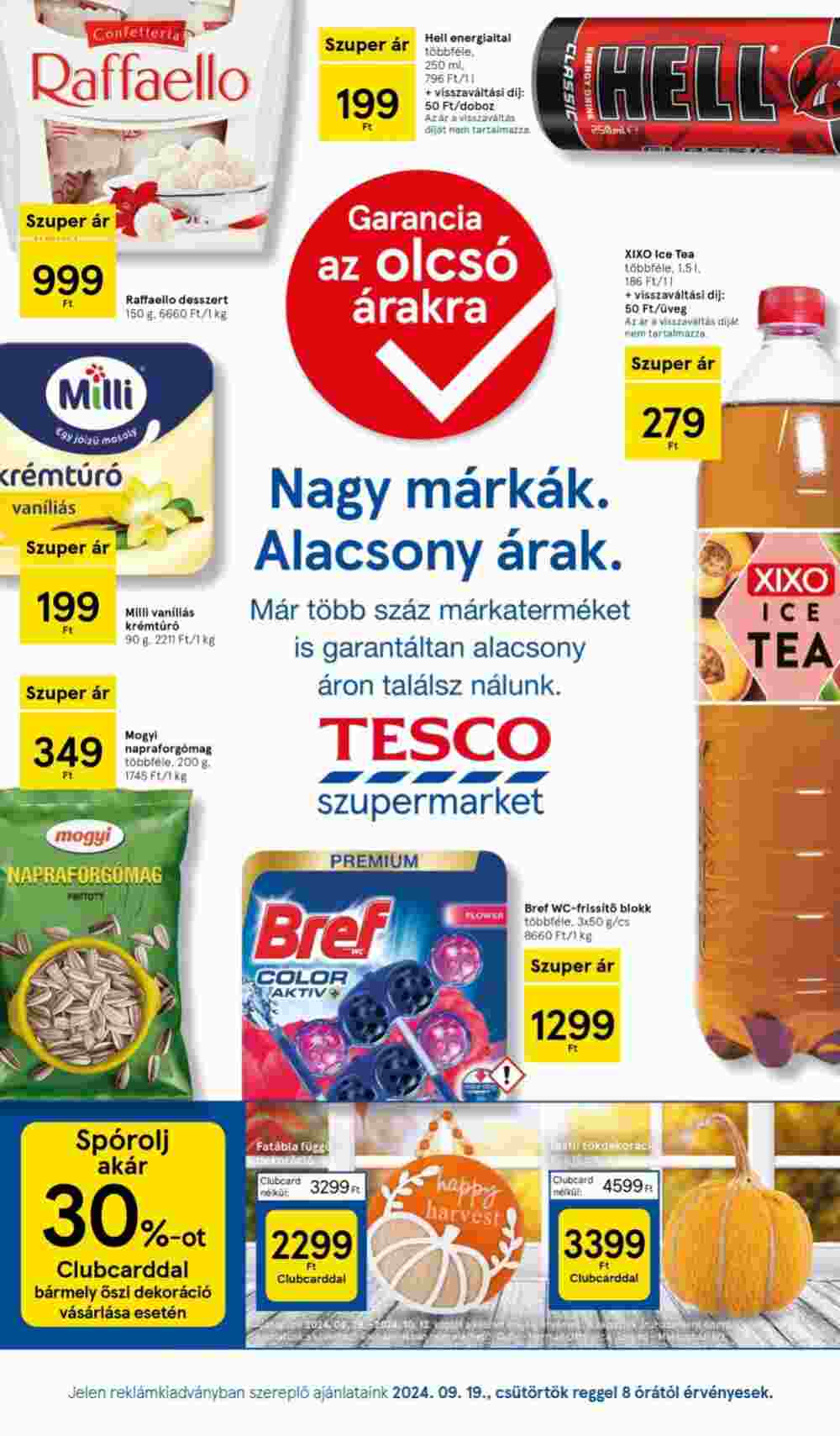 Tesco akciós újság 2024.09.19-től - 1. oldal.