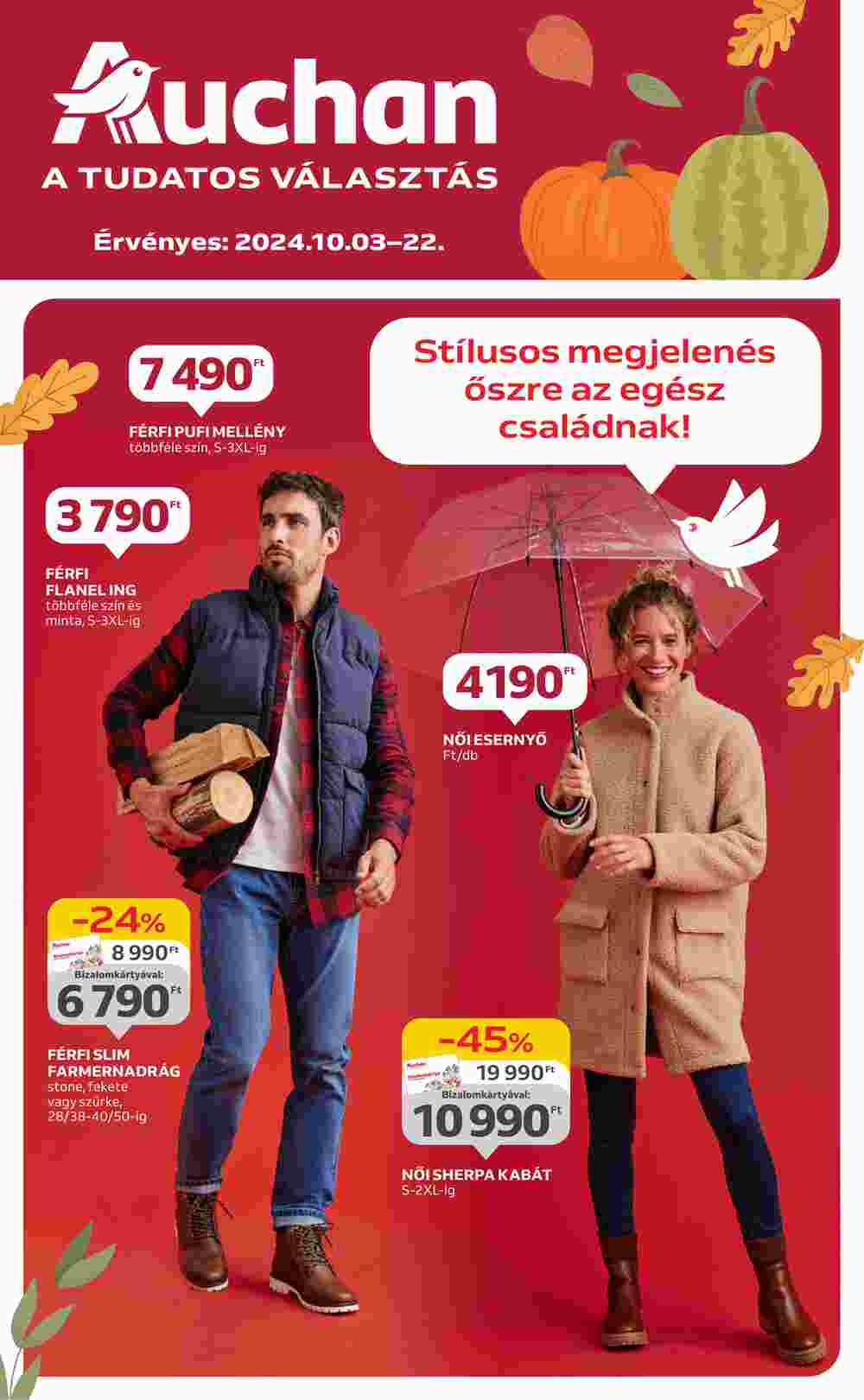 Auchan akciós újság 2024.10.03-tól - 1. oldal.