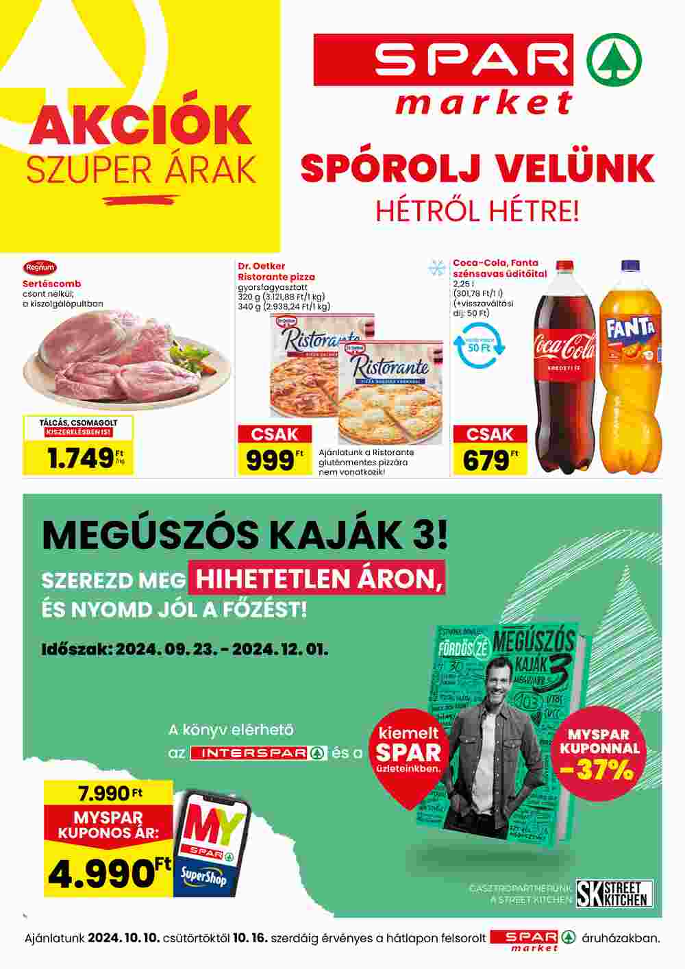 Spar Market akciós újság 2024.10.10-től - 1. oldal.