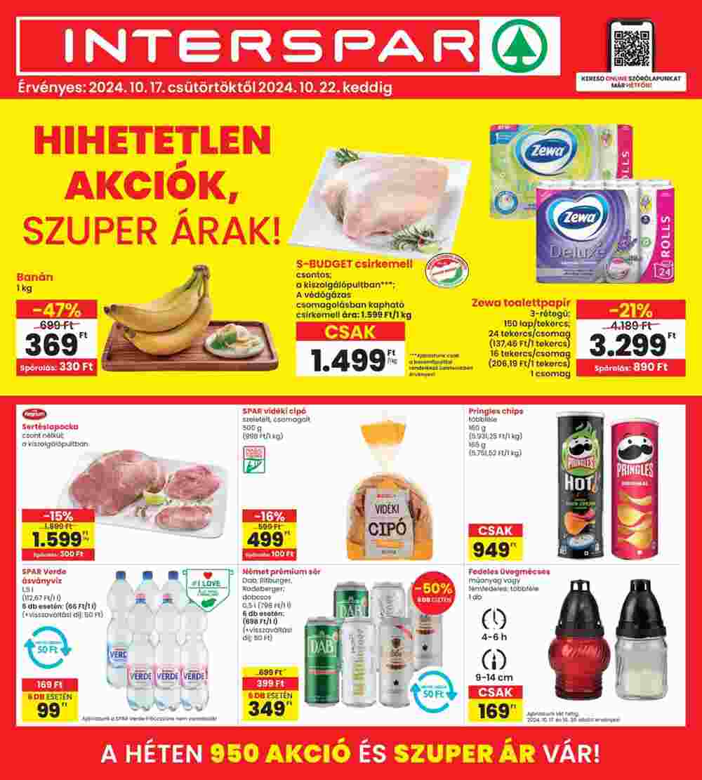 Interspar akciós újság 2024.10.17-től - 1. oldal.