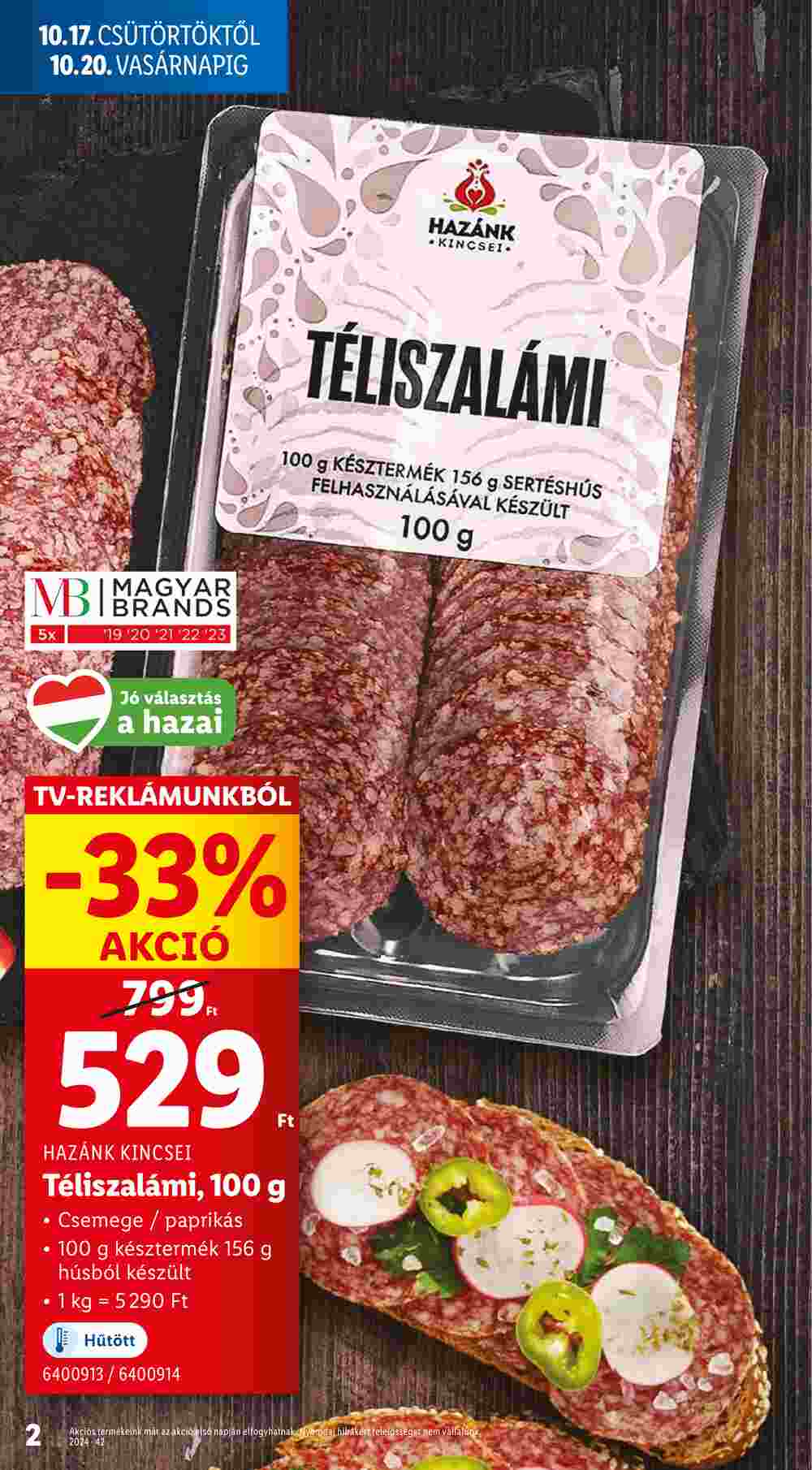 Lidl akciós újság 2024.10.17-től - 2. oldal.