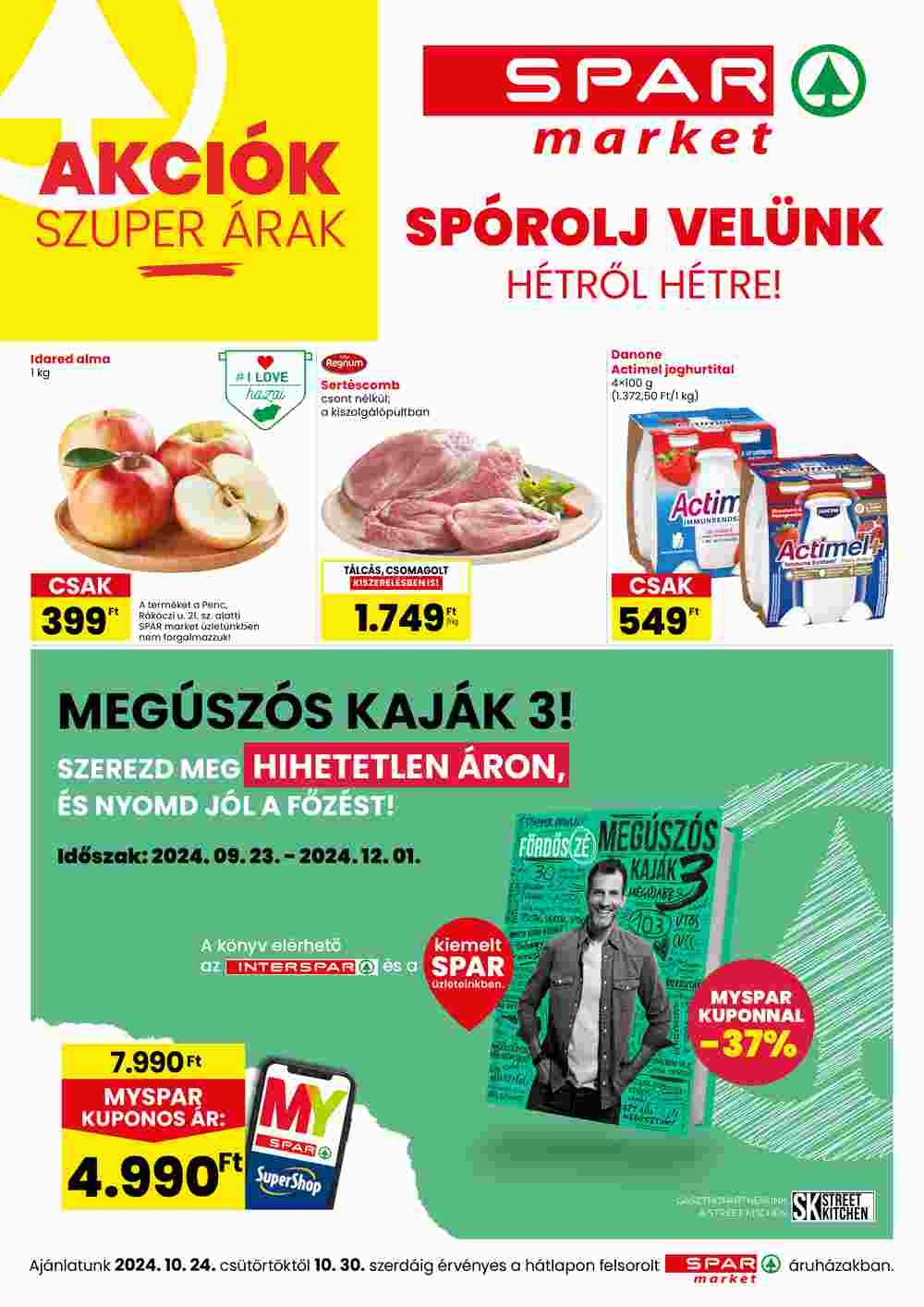 Spar Market akciós újság 2024.10.24-től - 1. oldal.