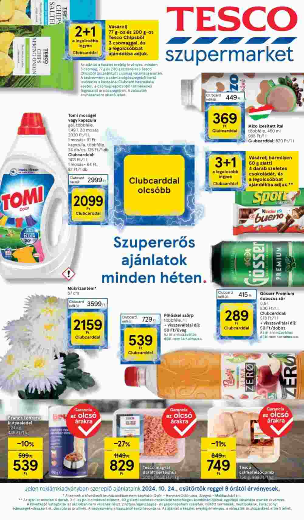 Tesco akciós újság 2024.10.24-től - 1. oldal.