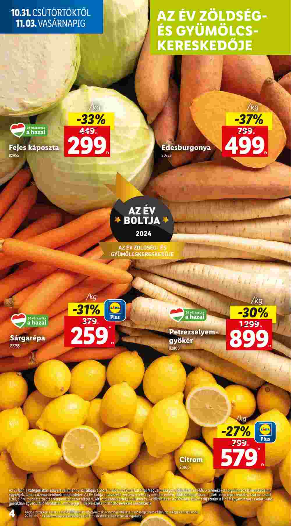 Lidl akciós újság 2024.10.31-től - 4. oldal.