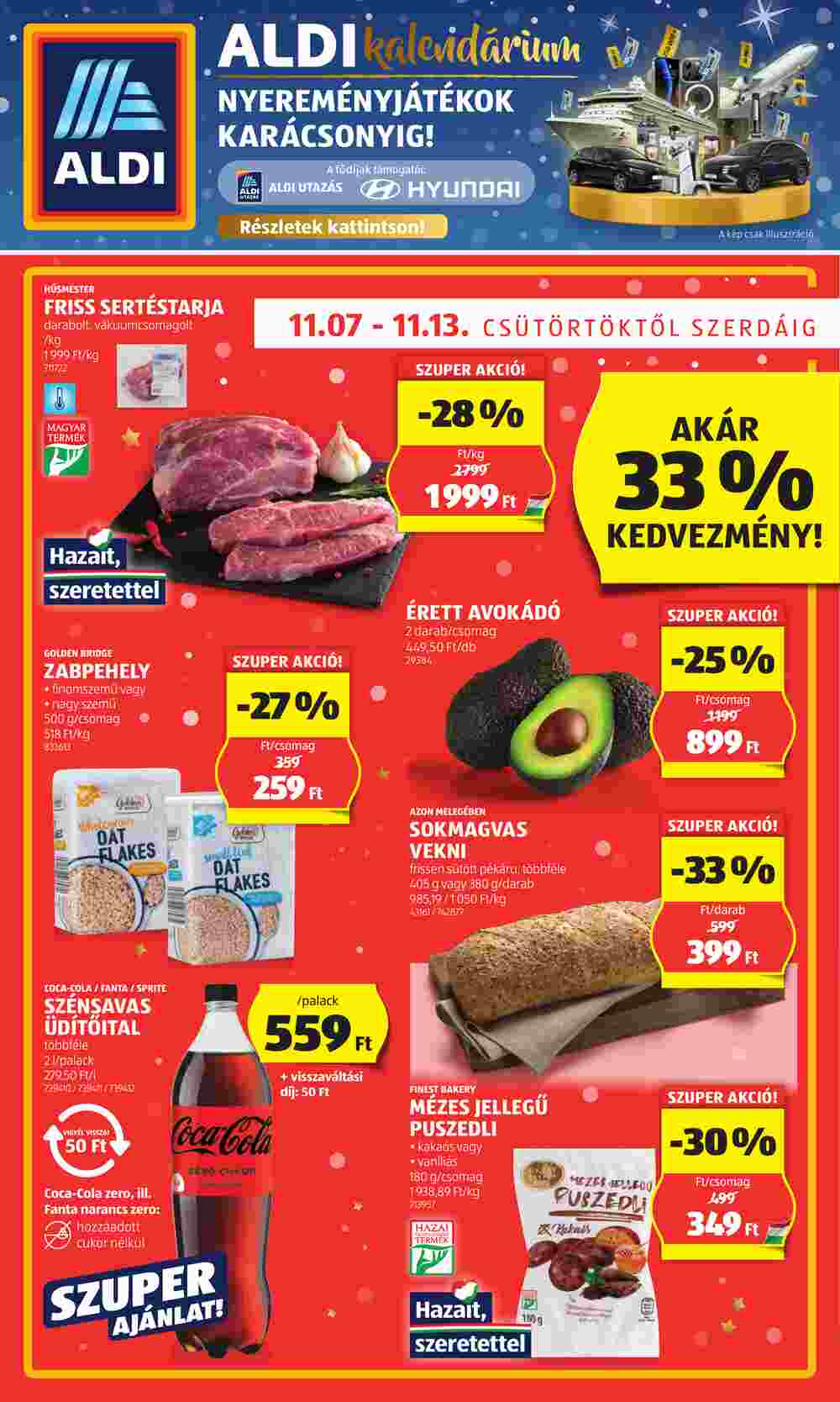 Aldi akciós újság 2024.11.07-től - 1. oldal.