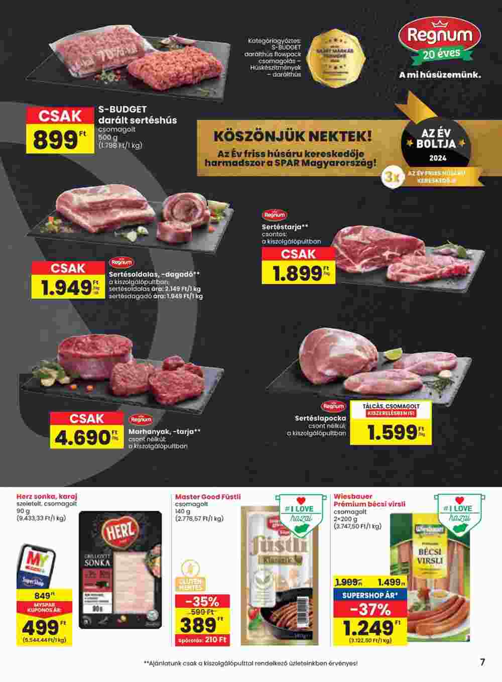 Spar akciós újság 2024.11.14-től - 7. oldal.