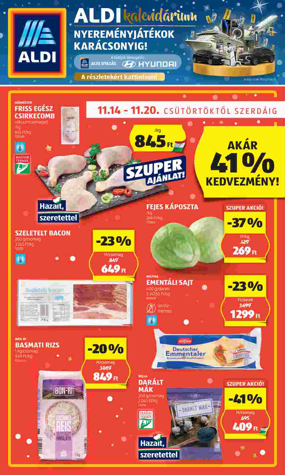 Aldi akciós újság 2024.11.14-től - 1. oldal.