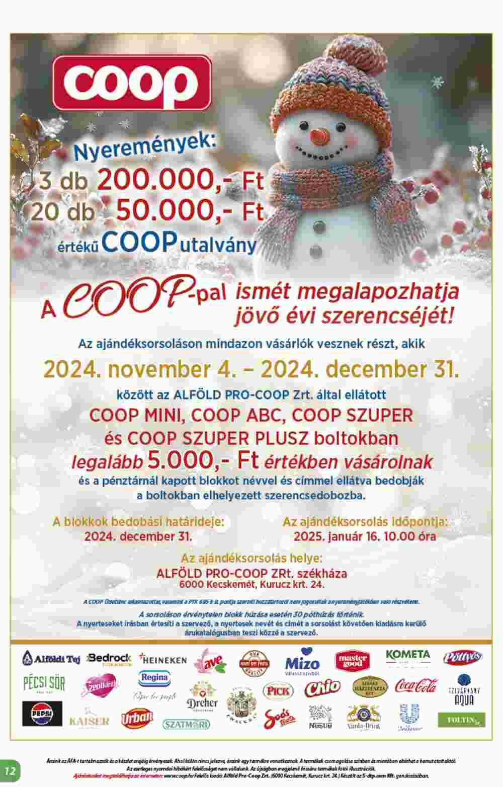 Coop akciós újság 2024.11.14-től - 12. oldal.