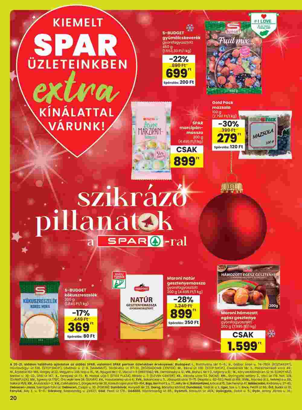 Spar Extra akciós újság 2024.11.21-től - 1. oldal.