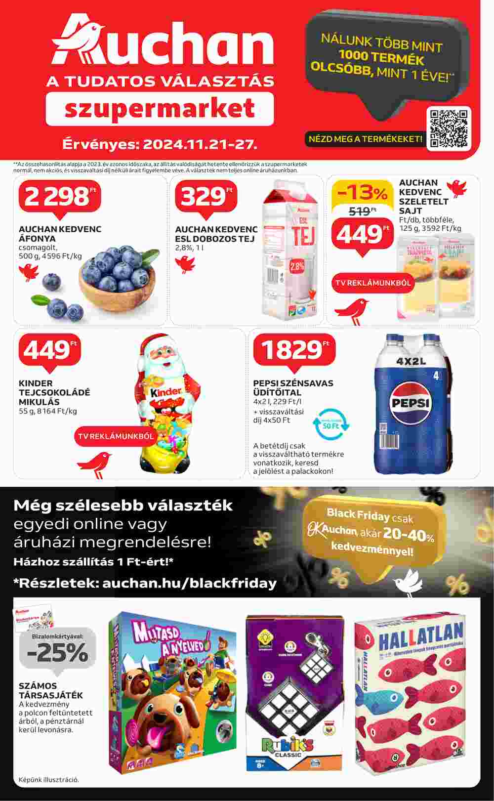 Auchan akciós újság 2024.11.21-től - 1. oldal.