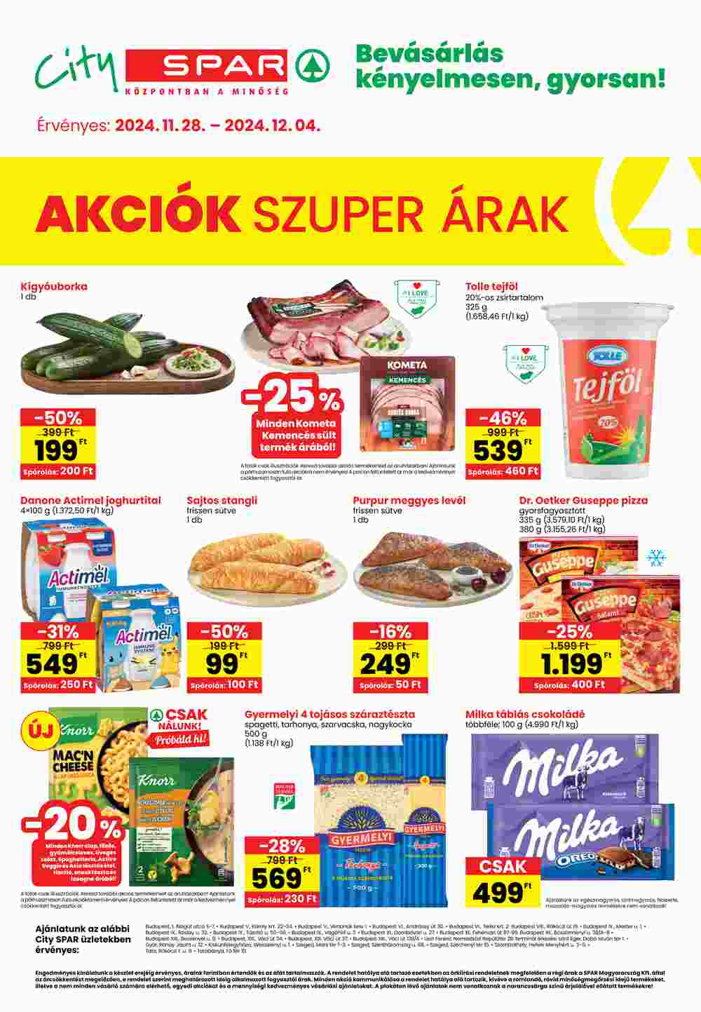 Spar akciós újság 2024.11.28-tól - 1. oldal.