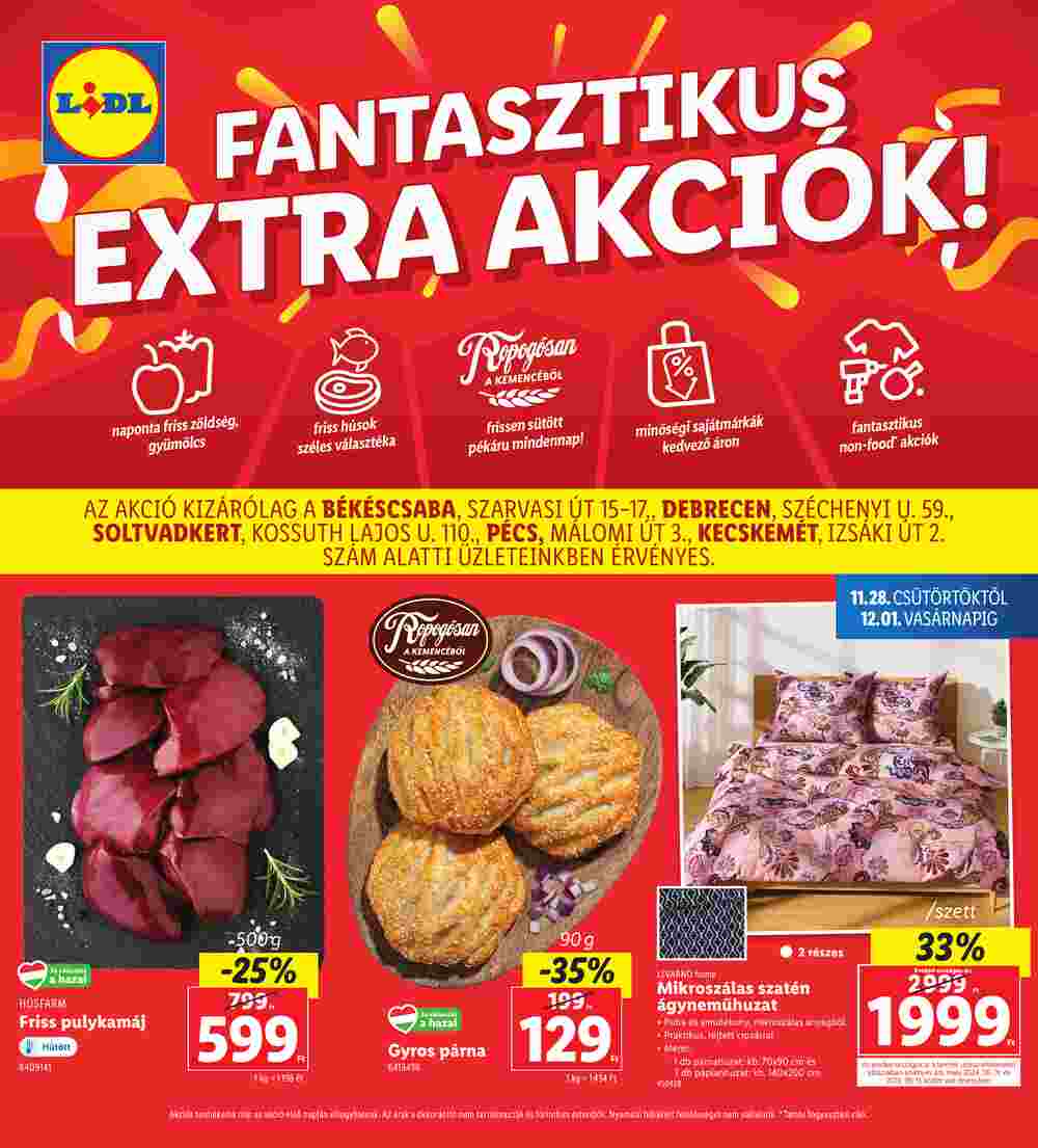 Lidl akciós újság 2024.11.28-tól - 1. oldal.