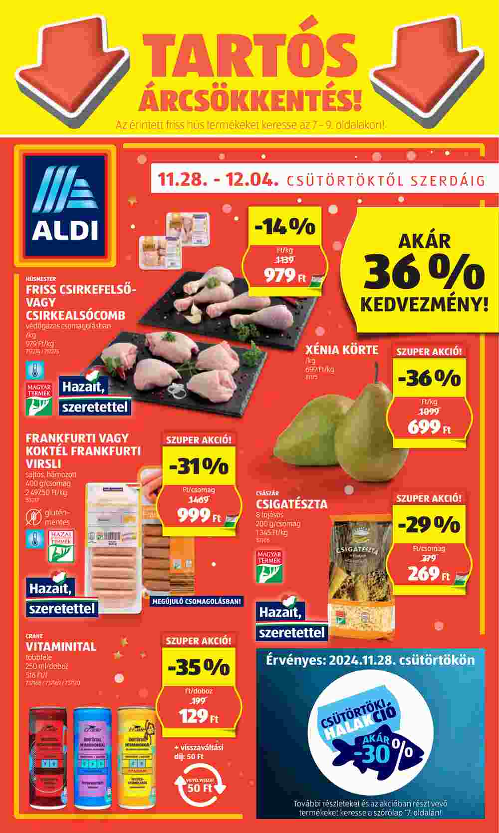 Aldi akciós újság 2024.11.28-tól - 1. oldal.