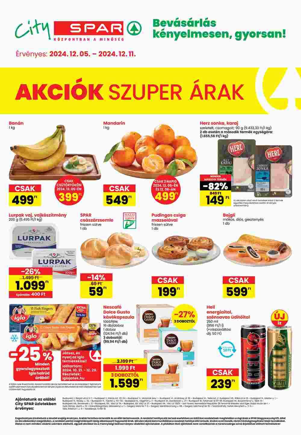 Spar akciós újság 2024.12.05-től - 1. oldal.