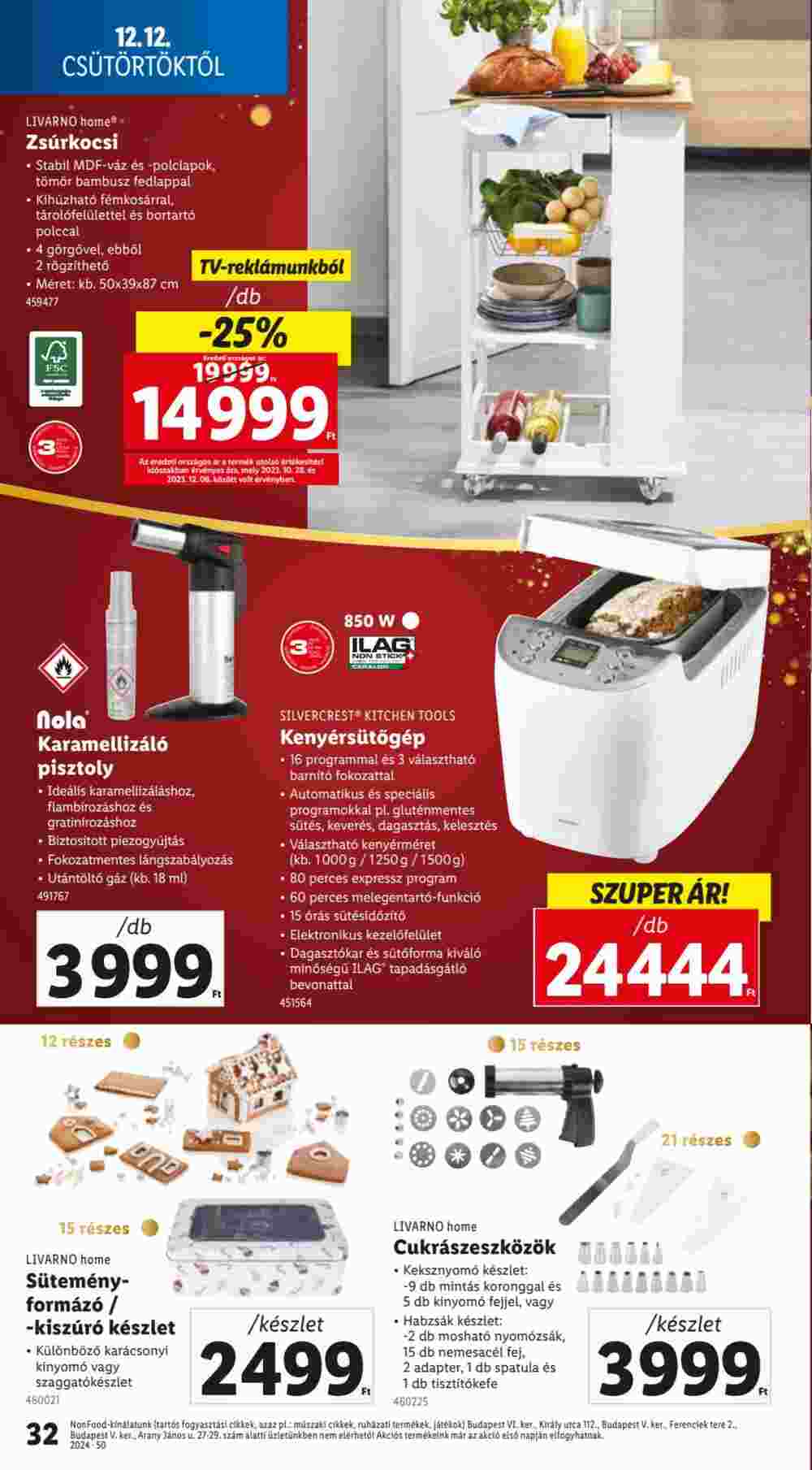 Lidl akciós újság 2024.12.12-től - 32. oldal.