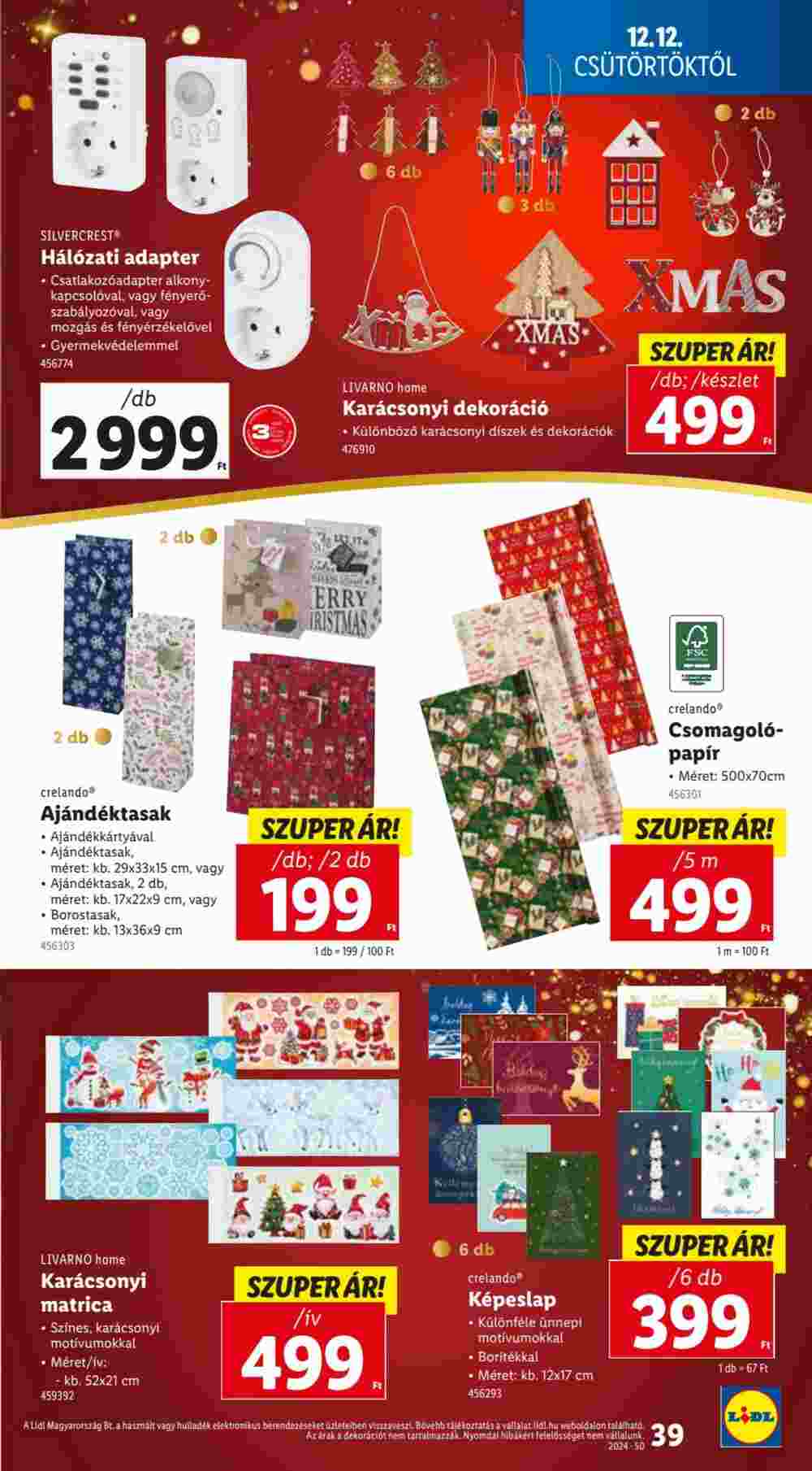 Lidl akciós újság 2024.12.12-től - 39. oldal.