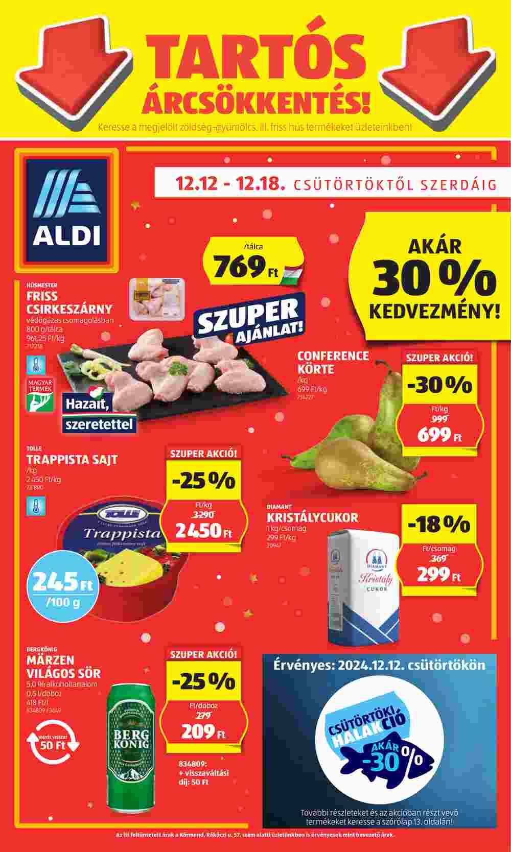 Aldi akciós újság 2024.12.12-től - 1. oldal.