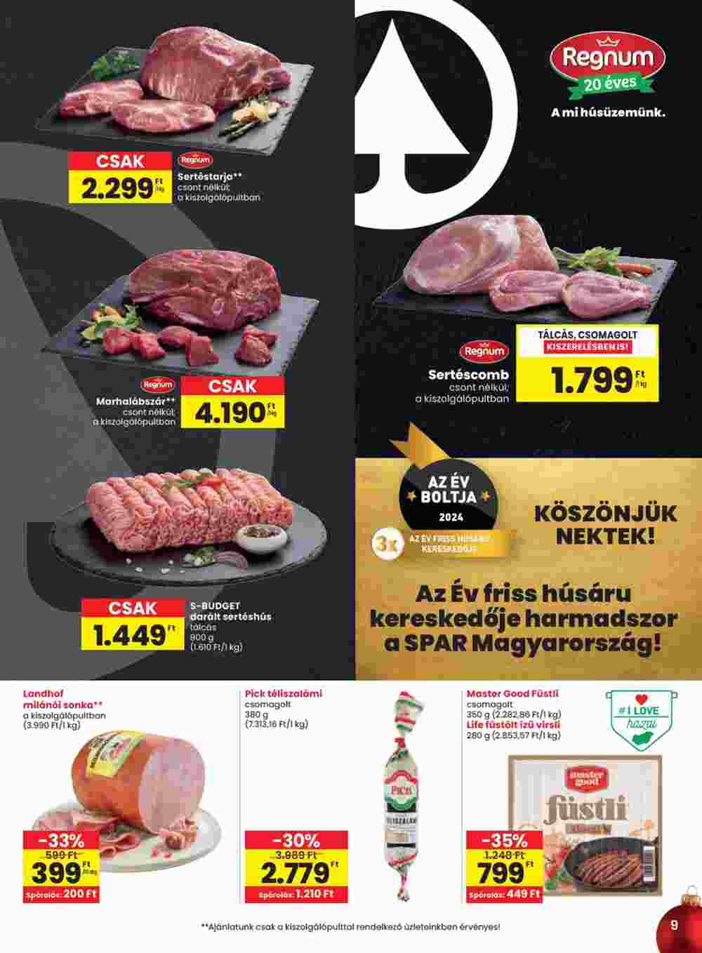 Spar akciós újság 2024.12.19-től - 9. oldal.