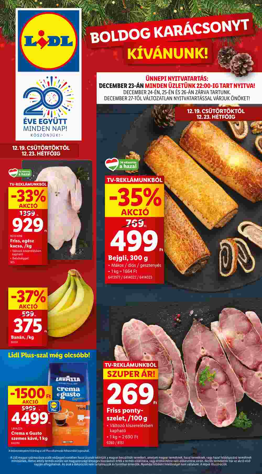 Lidl akciós újság 2024.12.19-től - 1. oldal.