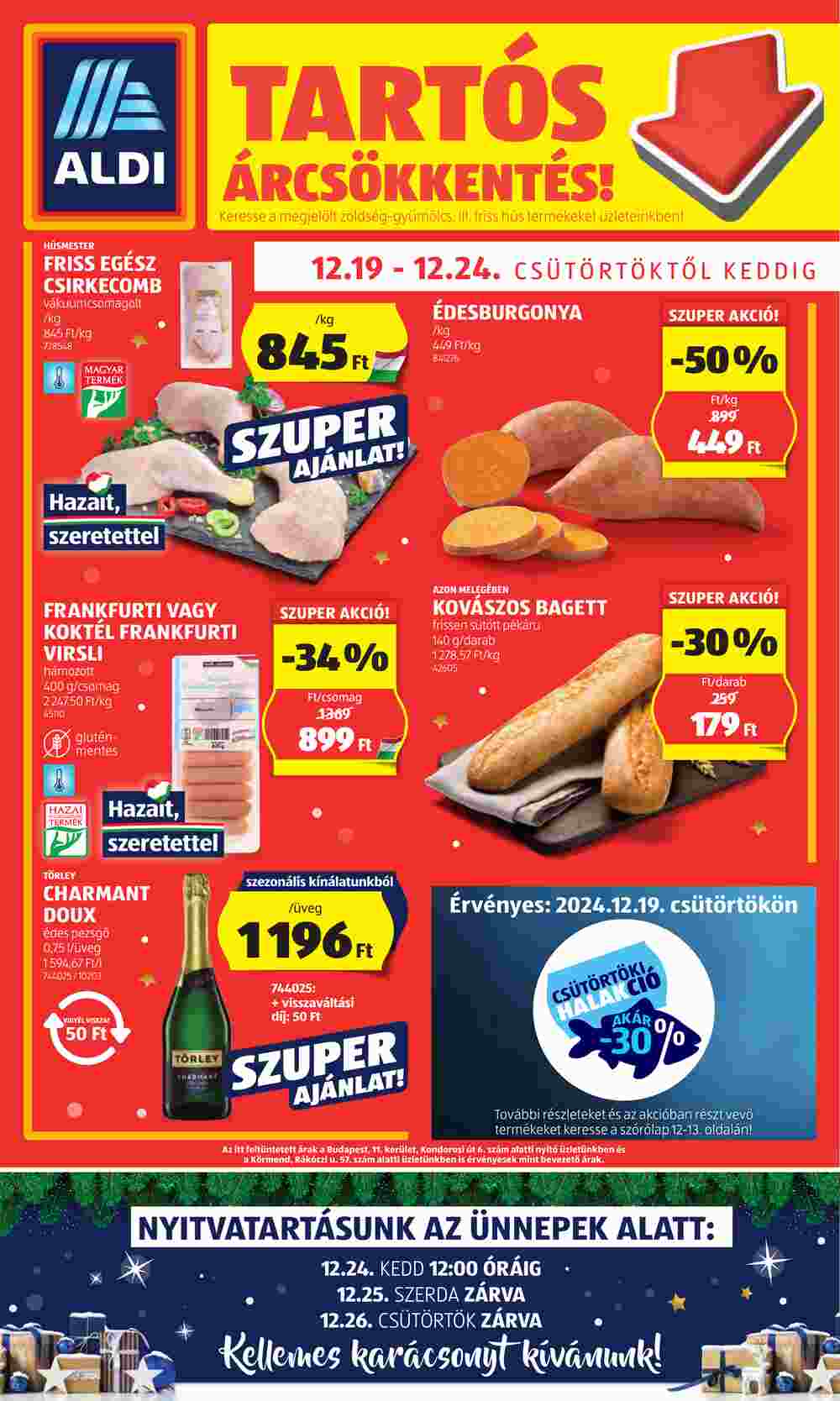 Aldi akciós újság 2024.12.19-től - 1. oldal.