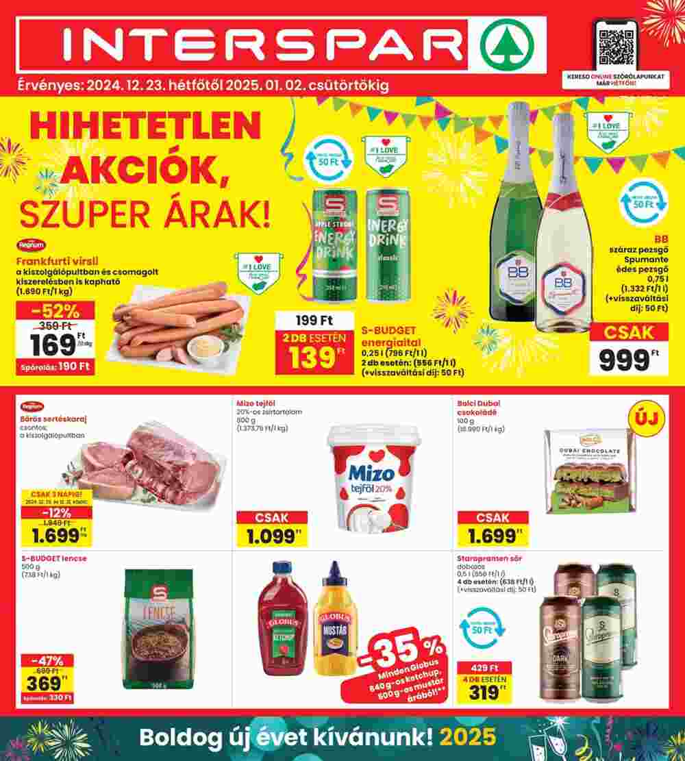 Interspar akciós újság 2024.12.23-tól - 1. oldal.